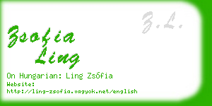 zsofia ling business card